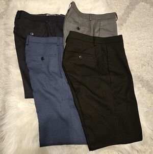 Reaction Kenneth Cole Men's Dress Pants LOT- Navy, Charcoal, Light Gray, Black